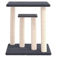 vidaXL Krabpaal met platforms 50 cm donkergrijs, kattentoren, kattenboom, kattenkrabtoren, kattenkrabpaal, kattenspeelmeubel, kattenklimmeubel - thumbnail