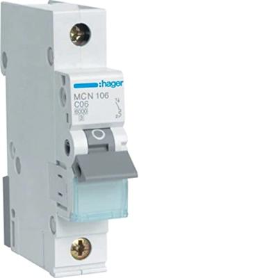 Hager MCN106 Zekeringautomaat 6 A 400 V