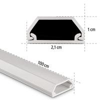 Hama Kabelgoot Zelfklevend Hoekig 100x2.1x1 cm PVC/Wit 3 Stuks - thumbnail
