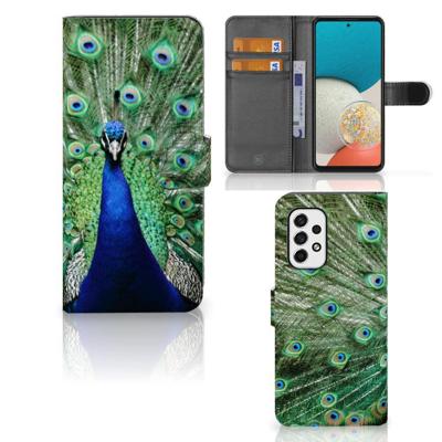 Samsung Galaxy A53 | Telefoonhoesje | Met pasjeshouder | Pauw