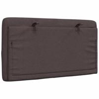 Hoofdbordkussen 90 cm stof donkerbruin - thumbnail