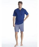 Calida Calida Herenpyjama kort 49761 Blauw L - thumbnail