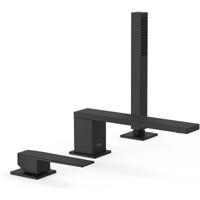 Badrand kraan Tres Slim | Inbouw | Mengkraan | 2-weg | vierkant | Zwart mat - thumbnail