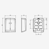 Papierdispenser Jofel Wit ABS 13 x 27 x 36 cm - thumbnail