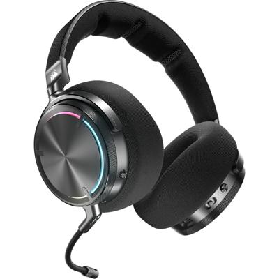 CORSAIR VIRTUOSO MAX WIRELESS Gamingheadset met Bluetooth – Dolby Atmos, SoundID, Actieve Ruisonderdrukking, Omroepkwaliteit Microfoon, 50 mm-Grafeendrivers, voor PC, Mac, PS5, PS4 – Koolstof