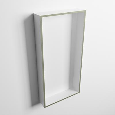 MONDIAZ EASY Nis 59,5x29,5cm in solid surface kleur Army | Talc. 1 vak geschikt voor in- of opbouw