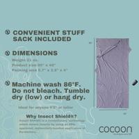 Cocoon Travel Sheet XL Insect Shield Egyptian Cotton Lakenzak Elephant Grey - thumbnail