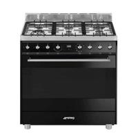 Smeg C9GMNNLK9-1 Gasfornuis Zwart - thumbnail