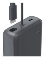 Hama Power Pack Travel met kabel 10000mAh 2 uitgangen:2x USB-C Powerbank Grijs - thumbnail