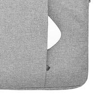 Lunso - Stijlvolle zachte neopreen sleeve hoes 13 inch - Lichtgrijs - thumbnail