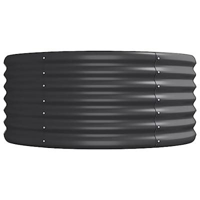 Plantenbak 368x80x36 cm gepoedercoat staal antracietkleurig