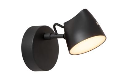 Lucide MILNE - Wandlamp - LED Dimb. - 1x8W 2700K - Zwart Lucide MILNE - Wandlamp - LED Dimb. - 1x8W 2700K - Zwart