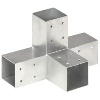 VidaXL Paalverbinding x-vorm 71x71 mm gegalvaniseerd metaal - thumbnail