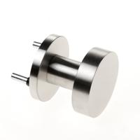 Deurknop platmodel vast op rozet ASL rvs - thumbnail