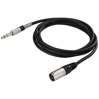 Monacor MEL-102/SW XLR Kabel [1x XLR-stekker - 1x Jackplug male 6,3 mm (stereo)] 1 m Zwart