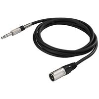 Monacor MEL-102/SW XLR Kabel [1x XLR-stekker - 1x Jackplug male 6,3 mm (stereo)] 1 m Zwart - thumbnail