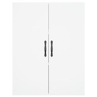 Hoge kast 69,5x34x180 cm bewerkt hout wit