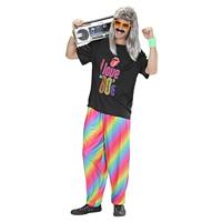 Baggy broek 80&apos;s regenboog - thumbnail