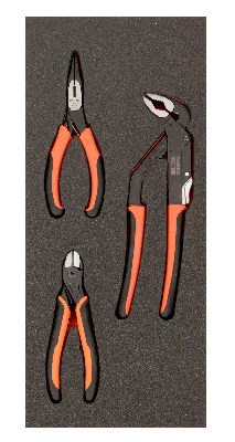 Bahco Foaminlay Fit&Go 1/3 met tangen - 3-delig - retailverpakking - FF1E4003EH