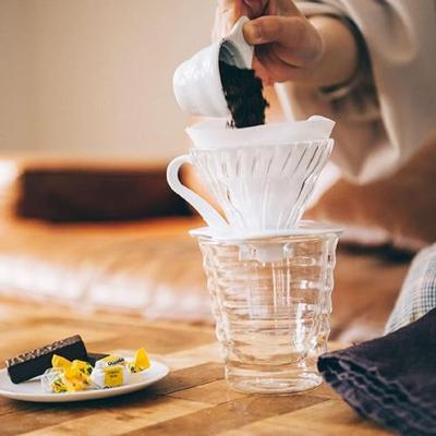 Hario V60 dripper - glas zwart - maat 01