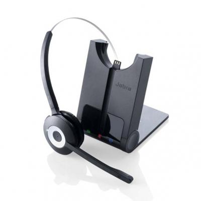 Jabra Pro 920 Monofoonse hoofdband, zwart, hoofdtelefoon - hoofdtelefoon (callcenter/kantoor, monofonisch, hoofdband, zwart, draadloos, 120 m)