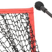 VidaXL Golftrainingsnet 305x91x213 cm polyester zwart en rood - thumbnail