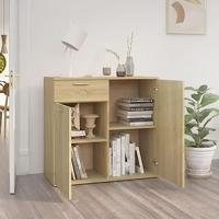 Dressoir 80x36x75 cm spaanplaat sonoma eikenkleurig - thumbnail