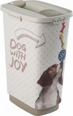 Rotho cody dog pet food container 50l cappuccino/zand