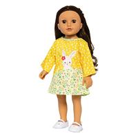 Heless Poppen tuinbroek met gestreept shirt bunny lou, 35-45 cm - thumbnail
