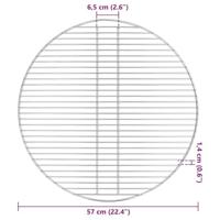 VidaXL Barbecuerooster zilver 57 x 57 cm roestvrij staal - thumbnail