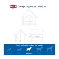 TRIXIE NATURA HONDENHOK COTTAGE MET ZADELDAK 77X82X88 CM - thumbnail