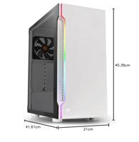H200 TG Snow RGB - Midtowermodel - ATX - inclusief 120mm fan - RGB verlichting - zonder voeding - wit - thumbnail