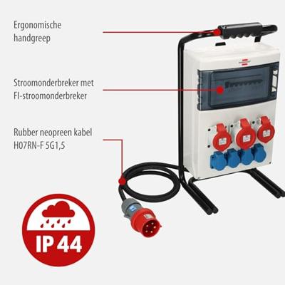 Brennenstuhl Mobiele stroomverdeler BSV 4 IP44 2m H07RN-F5G4,0 1x32A + 2x16A - 1154900021