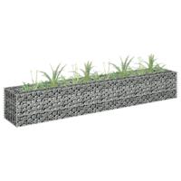 Gabion plantenbak verhoogd 180x30x30 cm gegalvaniseerd staal - thumbnail