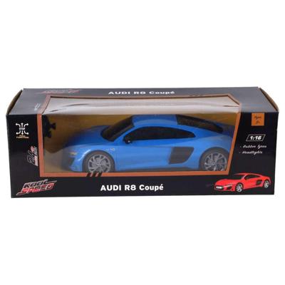 Kool Speed Rc audi audi r8 v10 coupé 1:16 + licht blauw Kool Speed Rc audi audi r8 v10 coupé 1:16 + licht blauw