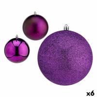 Set kerstballen Paars Plastic Ø 12 cm (6 Stuks) - thumbnail