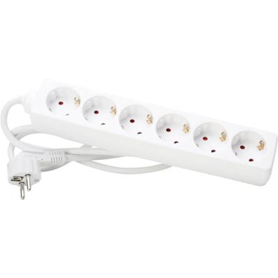 Kopp 120613005 Stekkerdoos 6-voudig Arctisch-wit Randaarde stekker 1 stuk(s)