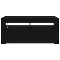 TV-kast Zwart Eiken 90 x 35 x 40 cm Bewerkt hout - thumbnail