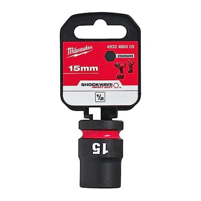 Milwaukee Accessoires SHOCKWAVE Krachtdop 1/2" kort 15 mm | 1 stuk - 4932480309