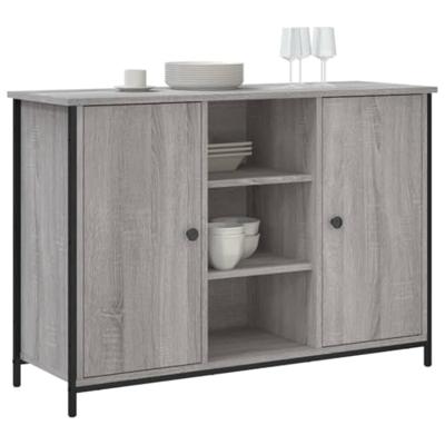 Dressoir 100x35x70 cm bewerkt hout grijs sonoma