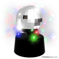 PartyFun Lights Tafellamp mini mirror disco led roteren - thumbnail