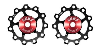 Shimano Cema derailleurwieltjes alu 9/10/11v full ceramic zwart