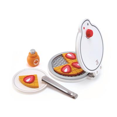 Hape Wafelijzer van hout, wit met accessoires