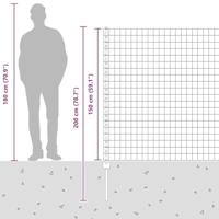 VidaXL Hek met paal groen 1,5 x 10 m staal - thumbnail