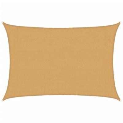 Zonnezeil 160 g/m rechthoekig 3x4 m HDPE zandkleurig Zonnezeil 160 g/m rechthoekig 3x4 m HDPE zandkleurig