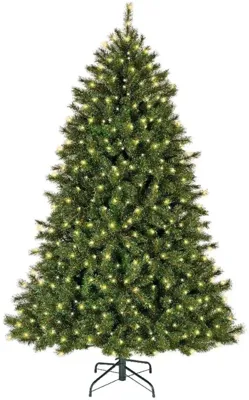 Everlands Malmo spruce grote verlichte kunstkerstboom 210cm, 440 lampjes