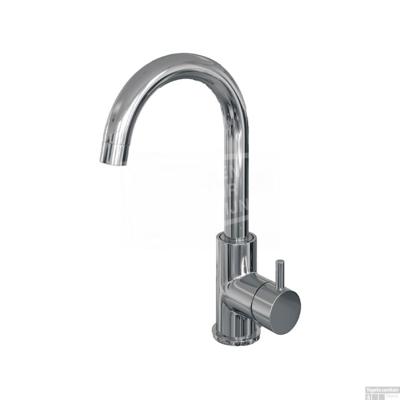 Chrome Edition hoge opbouw wastafelmengkraan met draaibare ronde uitloop B chroom