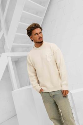 Croyez Fluffy Essence Knit Sweater Heren Gebroken Wit - Maat S - Kleur: Gebroken Wit | Soccerfanshop Croyez Fluffy Essence Knit Sweater Heren Gebroken Wit - Maat S - Kleur: Gebroken Wit | Soccerfanshop