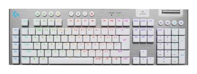 Logitech G G915 X LIGHTSPEED Low-Profile Wireless Gaming Keyboard, Double-Shot PBT Keycaps, volledig programmeerbare toetsen, RGB-achtergrondverlichting, GL Brown Tactile, US INT'L QWERTY - Wit