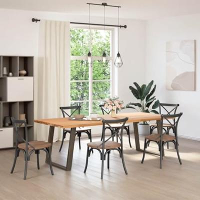 Eettafelpoten 2 st U-vormig 70x(72-73) cm staal naturel